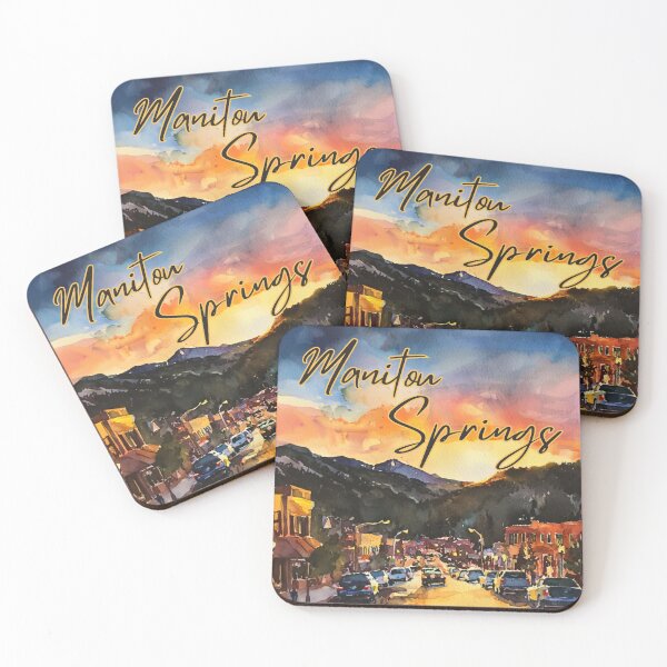 Item preview, Manitou Springs Colorado Historic Town Nightscape designed and sold by TuncGK.