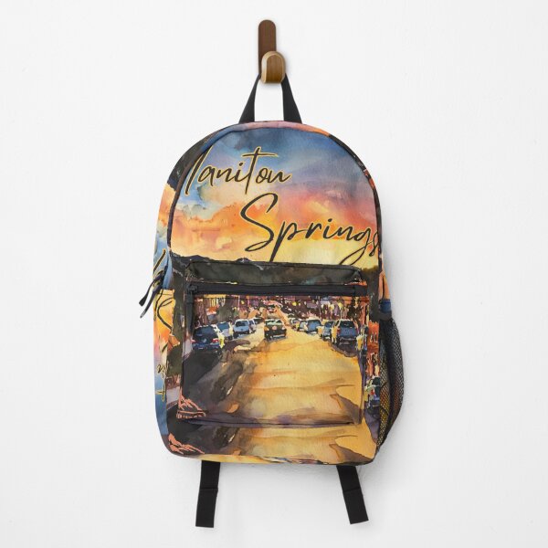 Item preview, Manitou Springs Colorado Historic Town Nightscape designed and sold by TuncGK.