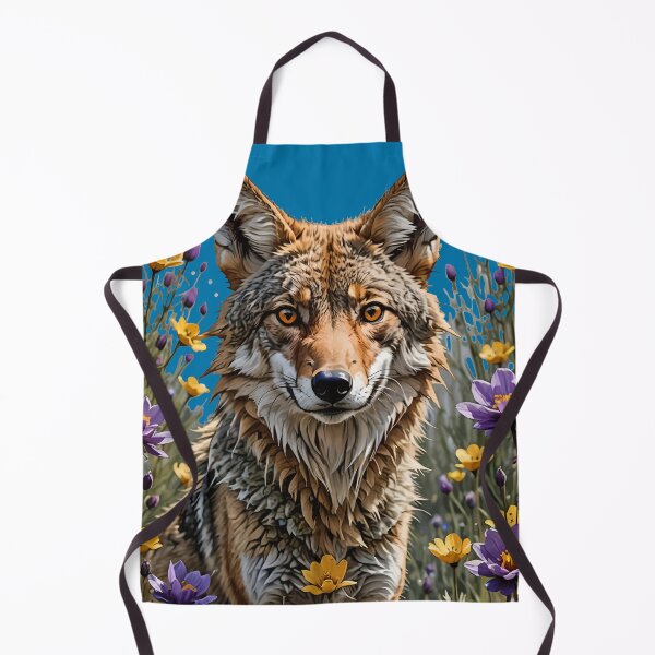 Item preview, Coyote Surrounded By American Pasque Flower designed and sold by taiche.