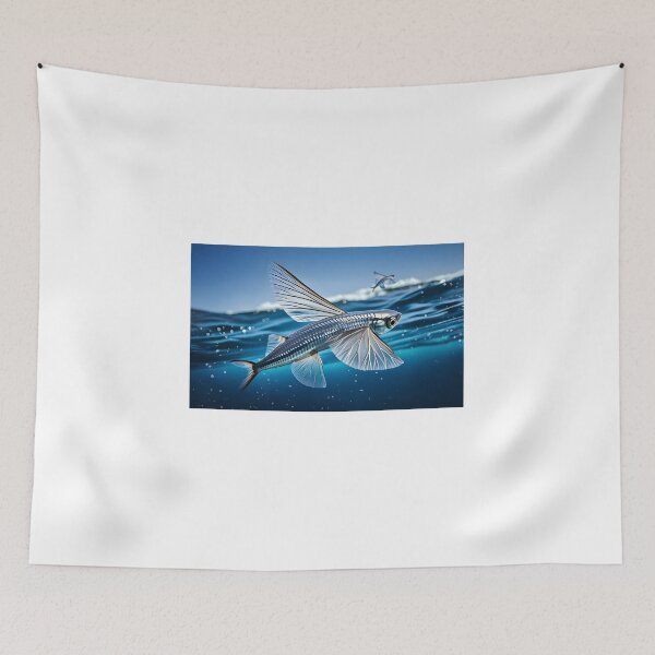 Item preview, group flying fish leaping out of the ocean designed and sold by wonderisland.