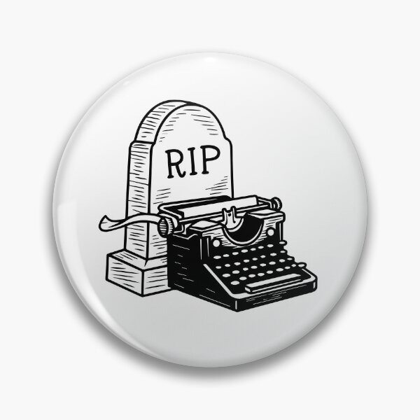 Artikelvorschau, Written is Dead Typewriter Grave entworfen und verkauft von Timegraf.