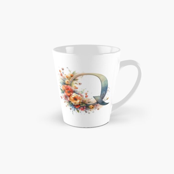WATERCOLOR LETTER Q Tall Mug