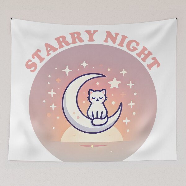 Item preview, starry cat designed and sold by aliraweb.