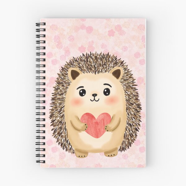 Artikelvorschau, Igel-Aquarell, süßes rosa Tierbaby entworfen und verkauft von Magnolia Valley Art.