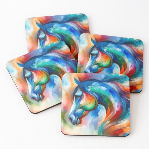 Item preview, Abstract horse portrait designed and sold by QuanntixArt.