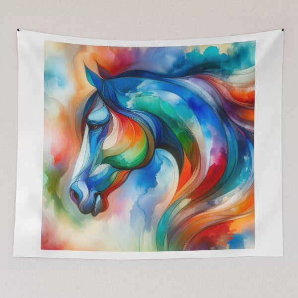 Item preview, Abstract horse portrait designed and sold by QuanntixArt.