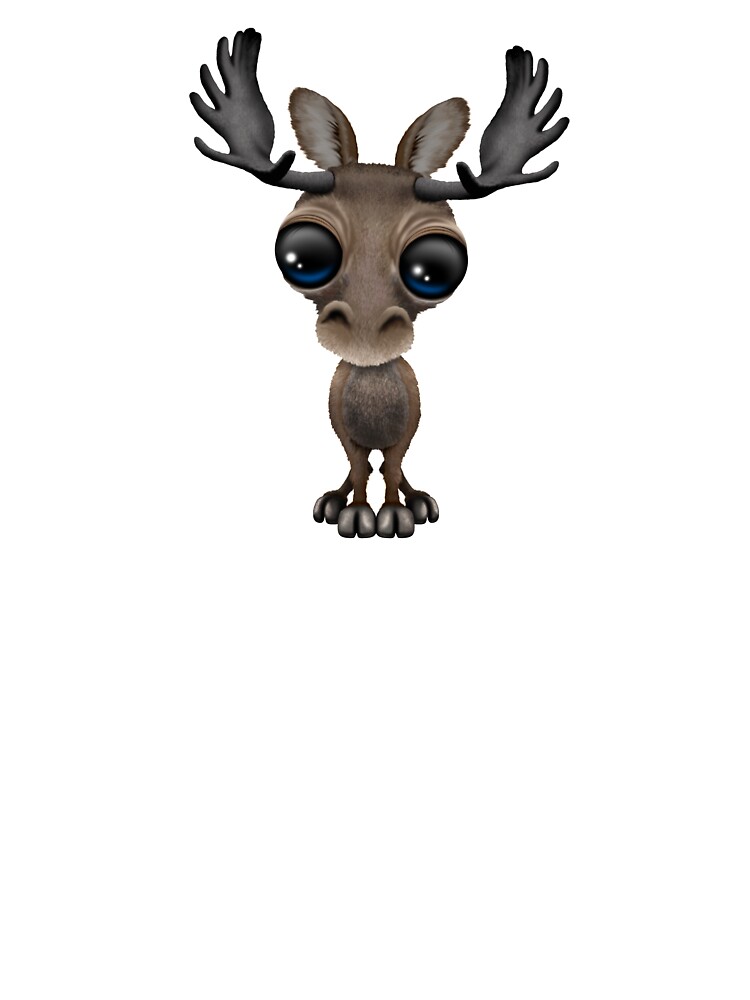 Cute Curious Baby Moose Calf With Big Eyes On White Kids T Shirt By Jeffbartels Redbubble