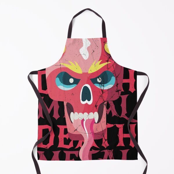 Item preview, DEATH METAL - Furious skull with horns and tongue out designed and sold by GreissDesign.