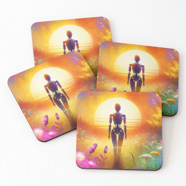 Item preview, Female Robot in a Wild Garden at Sunset designed and sold by M-Y-A-R-T-.