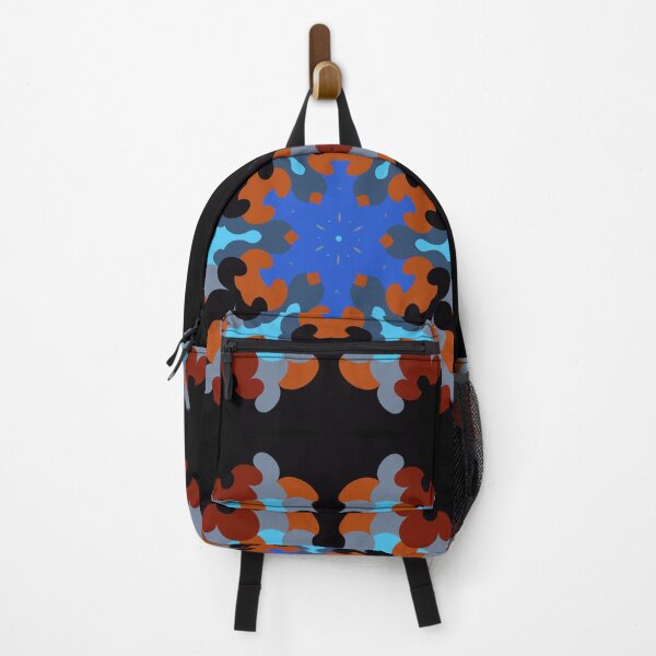 Item preview, Retro Mandala Blue Orange and Black designed and sold by WormholeOrbital.