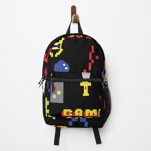 Item preview, Retro and cute pixel Arcade pattern with text robots space ships controllers designed and sold by Jdawnink.