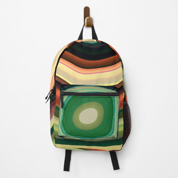 Item preview, Seventies Concentric Wavy Circles in Brown, Yellow and Green designed and sold by KaSaPo.