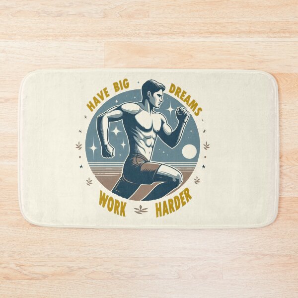 Item preview, Banner symbol athlete, runner with slogan: Have big dreams, work harder designed and sold by JaroDesign2023.