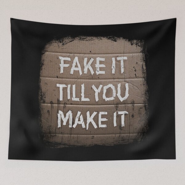 Item preview, FAKE IT TILL YOU MAKE IT – DIY Aesthetic Quote for Creatives & Developers designed and sold by testvvave.