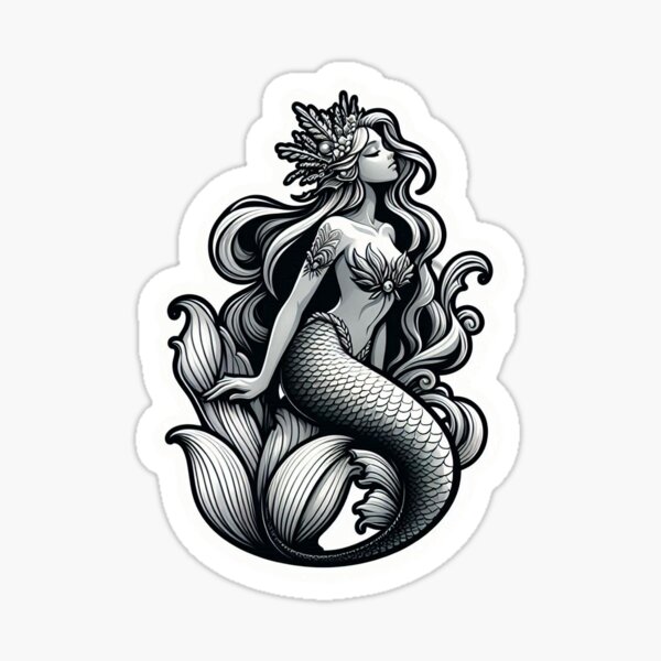 Item preview, Magical Mermaid Aesthetic – Fantasy Ocean Art for Stickers designed and sold by mermaidstribe.
