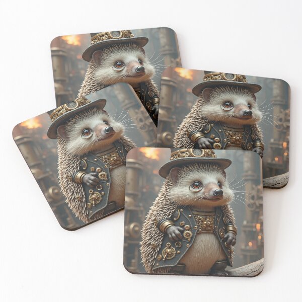 Item preview, Steampunk Hedgehog Explorer – Whimsical Victorian Fantasy designed and sold by Emilia-Design.