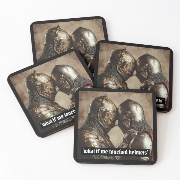 Item preview, Medieval Knights What If We Touched Helmets designed and sold by RockFireMerch.