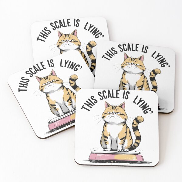Item preview, This Scale is Lying – Funny Grumpy Cat Weight Humor designed and sold by DigitalColorInk.