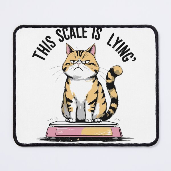 Item preview, This Scale is Lying – Funny Grumpy Cat Weight Humor designed and sold by DigitalColorInk.