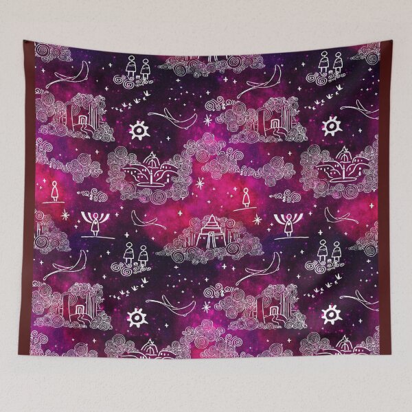 Item preview, Sky children of the light fan art pink galaxy designed and sold by Alessandro Remo Mazzoni Remotextiles.
