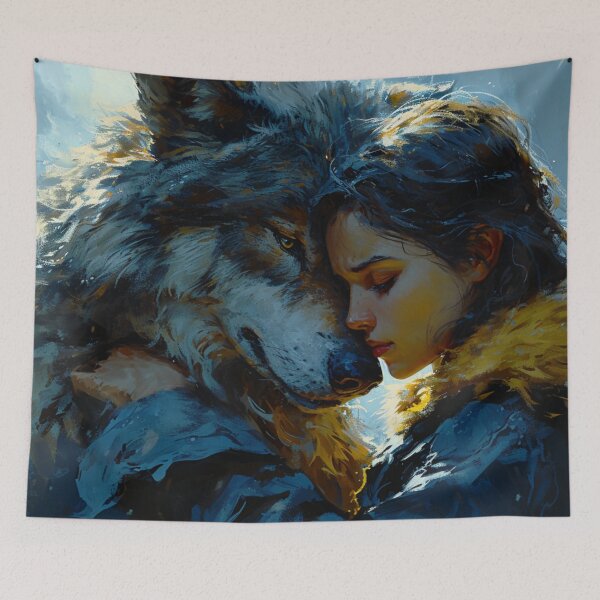 Item preview, Woman and Wolf  designed and sold by Dawn van Doorn.