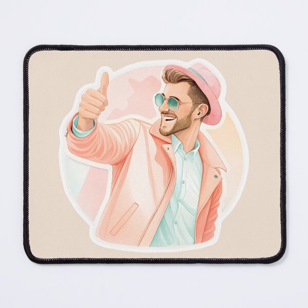 Item preview, Trendy smiling hipster designed and sold by AhArtMe.