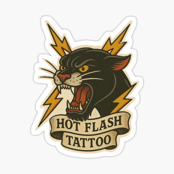 Vista previa del artículo con la obra «Pantera eléctrica.  », diseñado y vendido por hotflashtattoo.