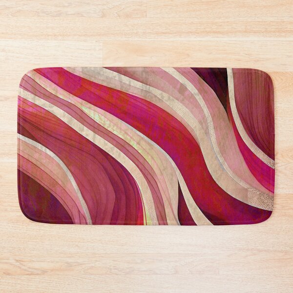 Item preview, Red pink  Watercolor Elegant Ocean  Abstract Swirl Pattern, patterns blue designed and sold by Collagedream.