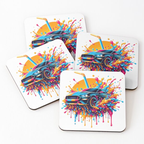 Item preview, Vibrant Car with Colorful Splash designed and sold by StyleTee11.