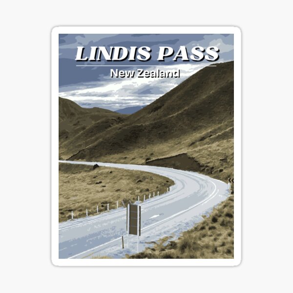 Artikel-Vorschau von Vintage Lindis Pass Neuseeland Reise, designt und verkauft von ashandbubu.