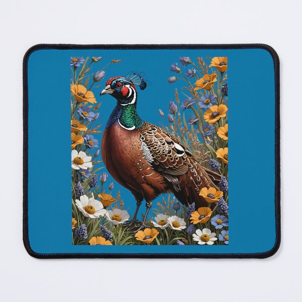 Item preview, Common Pheasant Amongst Purple Flowers designed and sold by taiche.