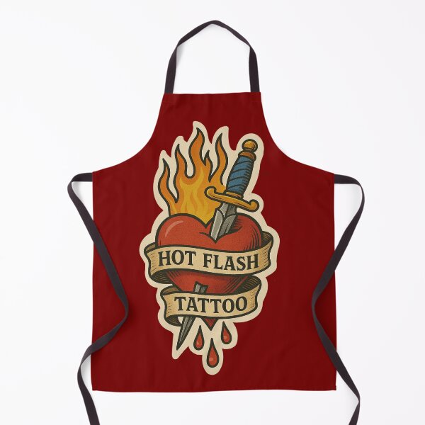 Item preview, Hot flash, heart, tattoo designed and sold by hotflashtattoo.