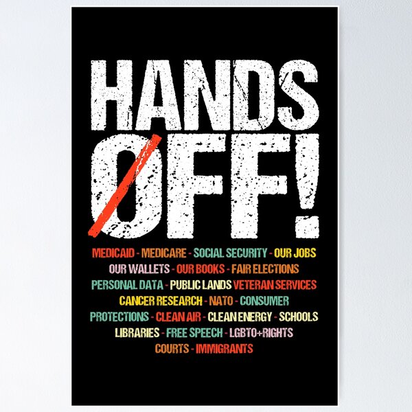 Item preview,  Hands Off Protest, Political Activism, Save Public Lands Medicare Social Security Free Speech Environmental Rights, fdt, foxtrot delta tango designed and sold by Annietong.