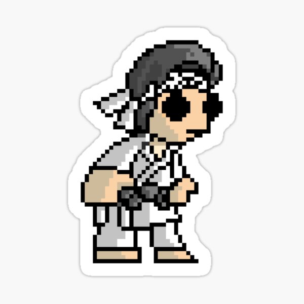 Aperçu de l'œuvre  Papier Daniel Larusso pixel créée et vendue par andresdrawing.