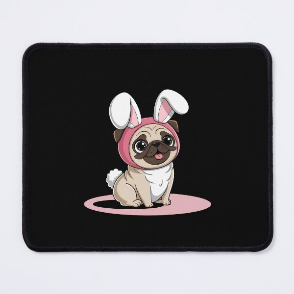 Item preview, Easter Puggy Funny Bunny designed and sold by MartaDreamCraft ⭐⭐⭐⭐⭐.