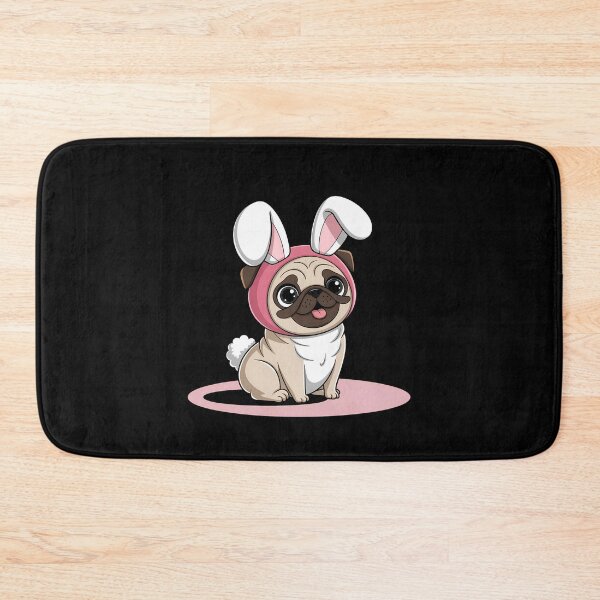Item preview, Easter Puggy Funny Bunny designed and sold by MartaDreamCraft ⭐⭐⭐⭐⭐.