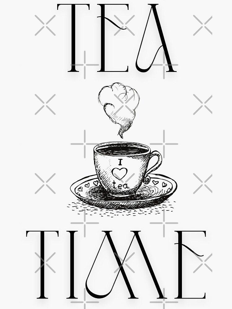 Thumbnail 3 of 3, Sticker, Tea Time designed and sold by Isabelle-T.