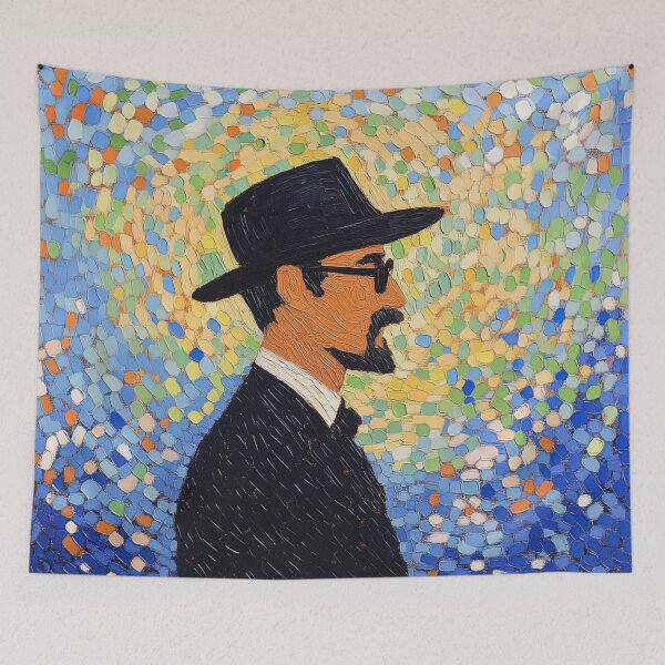 Item preview, Erwin Schrodinger | Post-impressionist painting style designed and sold by ComicsFactory.