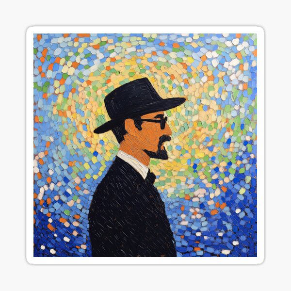 Item preview, Erwin Schrodinger | Post-impressionist painting style designed and sold by ComicsFactory.