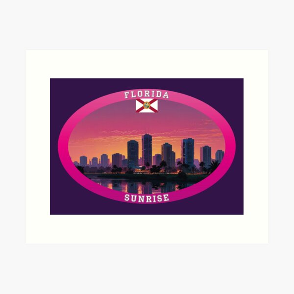 Aperçu de l'œuvre Voyages Sunrise Florida créée et vendue par Thistle-TShop.