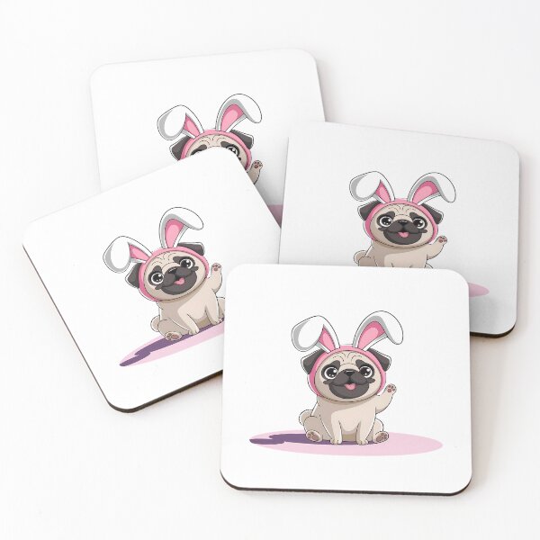 Item preview, Easter Puggy Happy Bunny designed and sold by MartaDreamCraft ⭐⭐⭐⭐⭐.