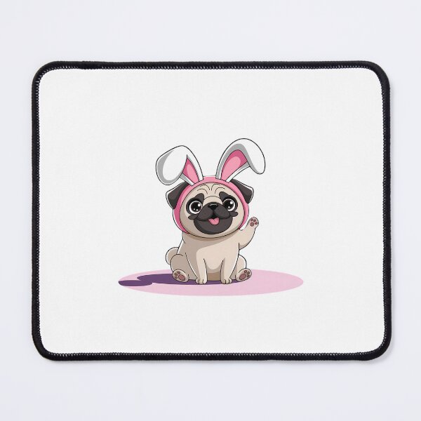 Item preview, Easter Puggy Happy Bunny designed and sold by MartaDreamCraft ⭐⭐⭐⭐⭐.