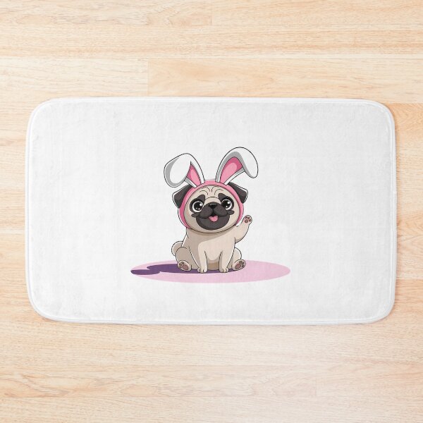 Item preview, Easter Puggy Happy Bunny designed and sold by MartaDreamCraft ⭐⭐⭐⭐⭐.