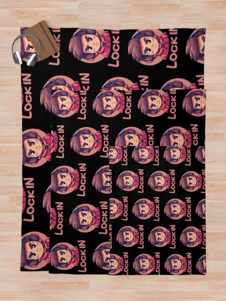 Thumbnail 5 of 6, Throw Blanket, Lock In | Pro Gamer | Streamer designed and sold by InkredibleZ.