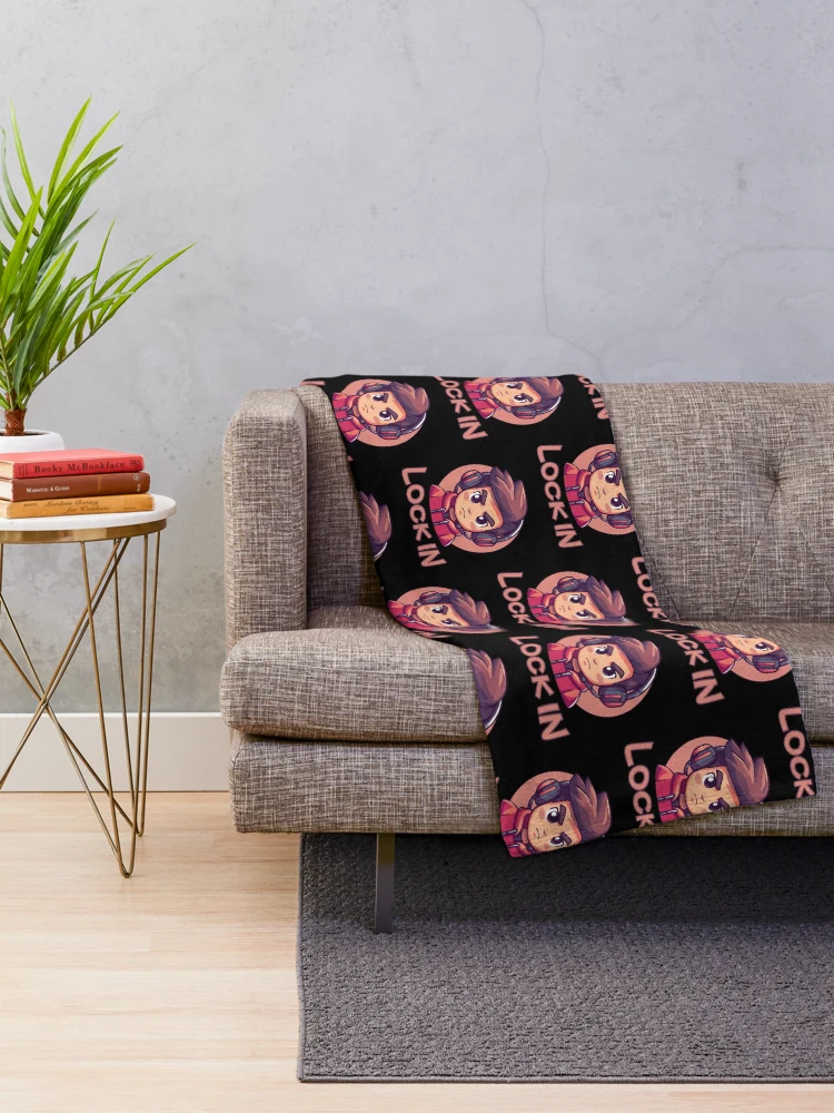 Thumbnail 2 of 6, Throw Blanket, Lock In | Pro Gamer | Streamer designed and sold by InkredibleZ.
