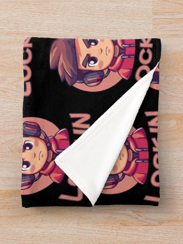 Thumbnail 3 of 6, Throw Blanket, Lock In | Pro Gamer | Streamer designed and sold by InkredibleZ.