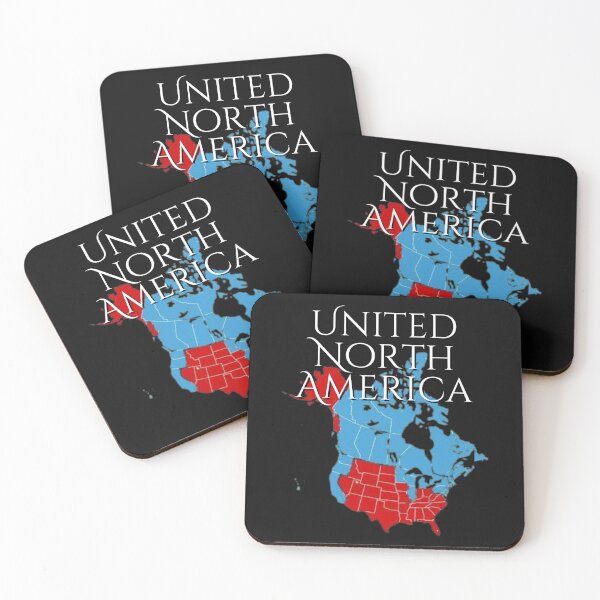 Item preview, United North America Canada & USA Democratic Map Design designed and sold by EarthArtDesigns.