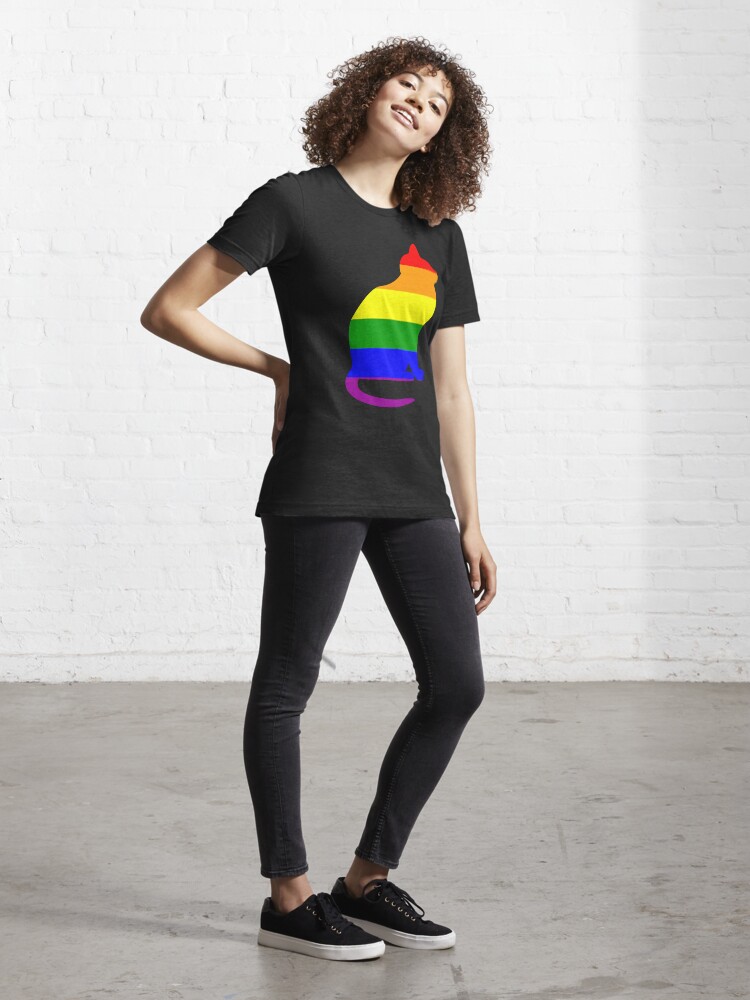 "Rainbow Cat Gay Pride Flag LGBTQIAPK " T-shirt by cnkna ...