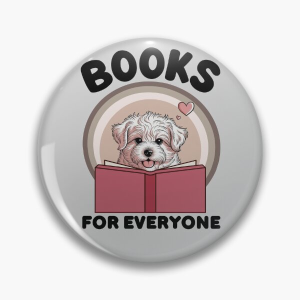 Item preview, Books are for everyone. Cute maltese puppy reading (black font) designed and sold by MySciPic.