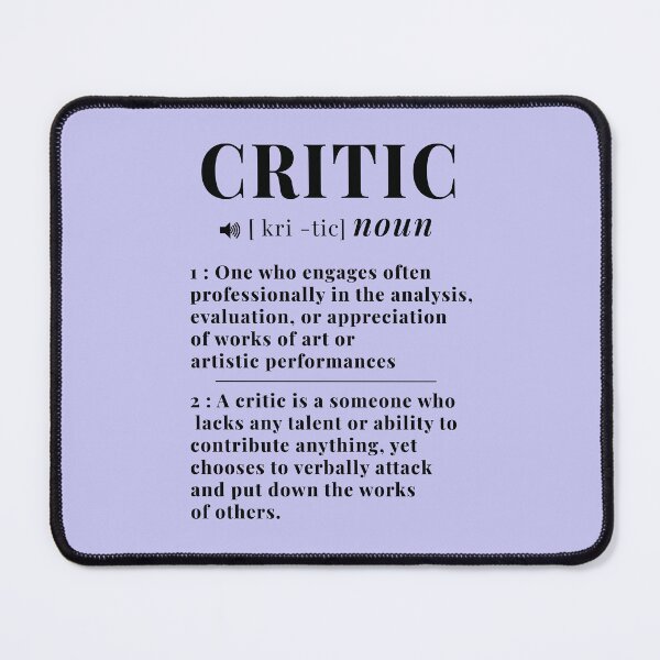 Item preview, Critic Definition Text design 1 designed and sold by DigitalandPhoto.